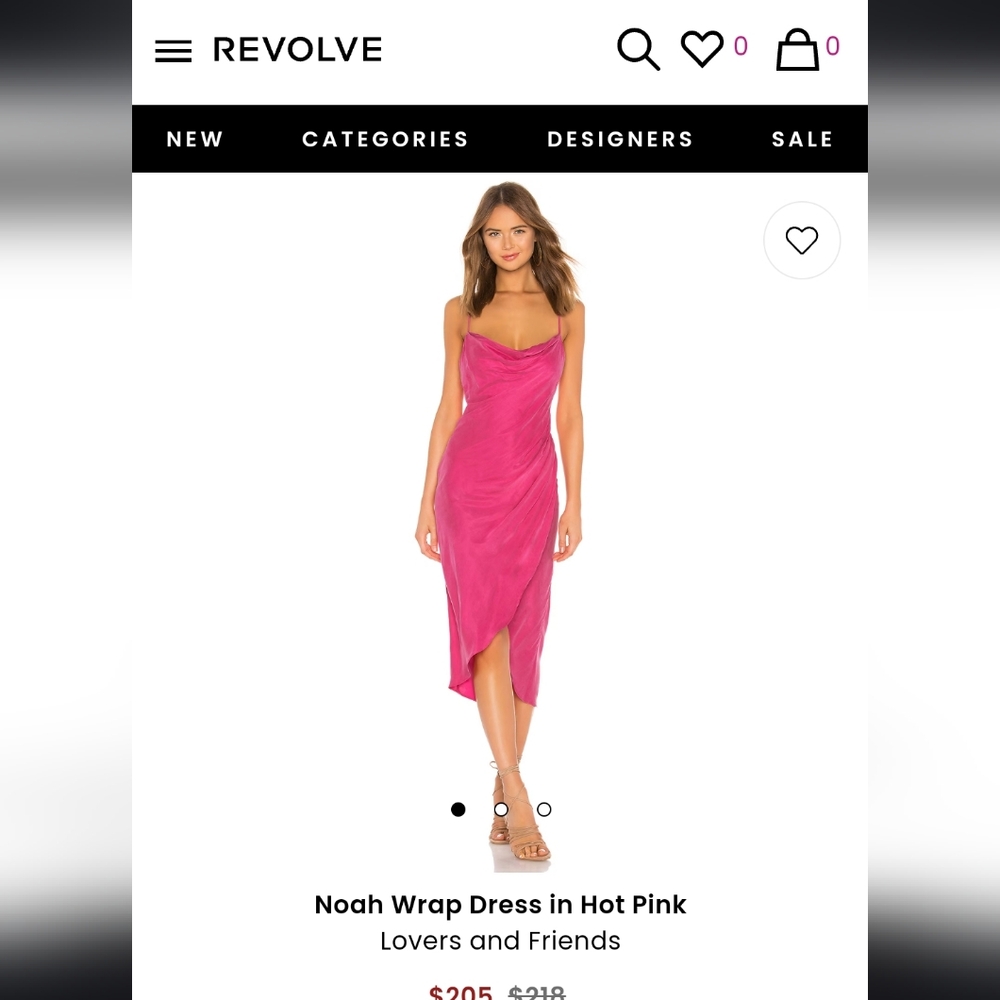 Lovers and Friends Medium hot pink Wrap dress